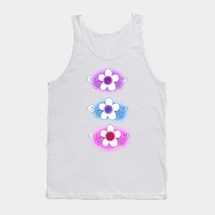 Flower Power Lovely Swirly Flowers Tank Top